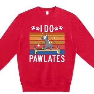 I Do Pawlates Cat Pilates Premium Crewneck Sweatshirt