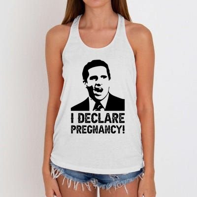 I Declare Pregnancy Women's Knotted Racerback Tank