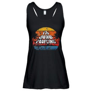 IM Done Peopling Distressed Beach Summer Funny Introvert Ladies Essential Flowy Tank