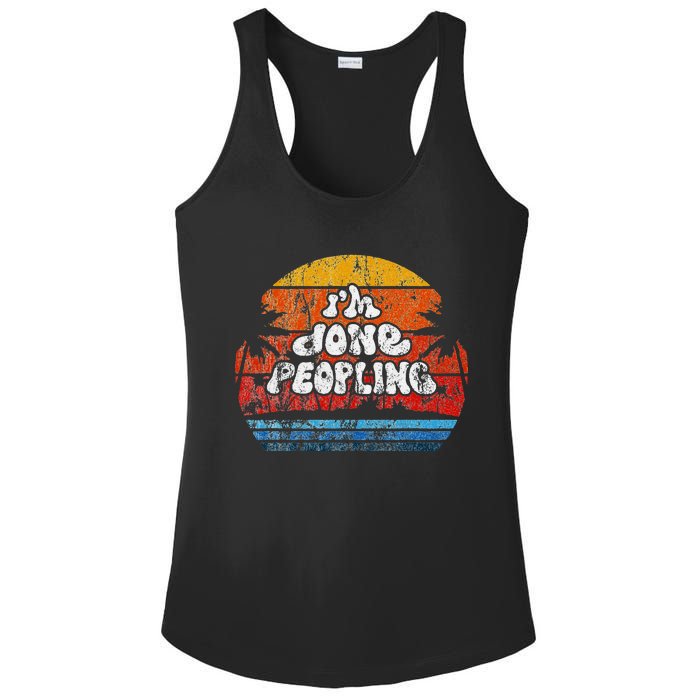 IM Done Peopling Distressed Beach Summer Funny Introvert Ladies PosiCharge Competitor Racerback Tank