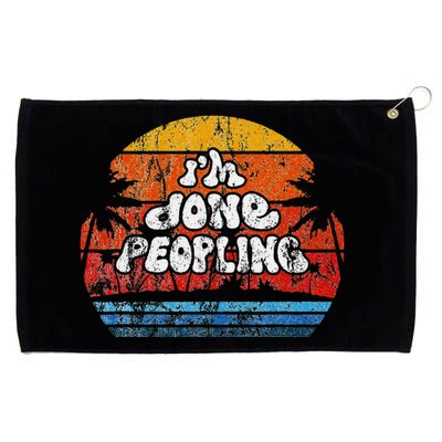 IM Done Peopling Distressed Beach Summer Funny Introvert Grommeted Golf Towel