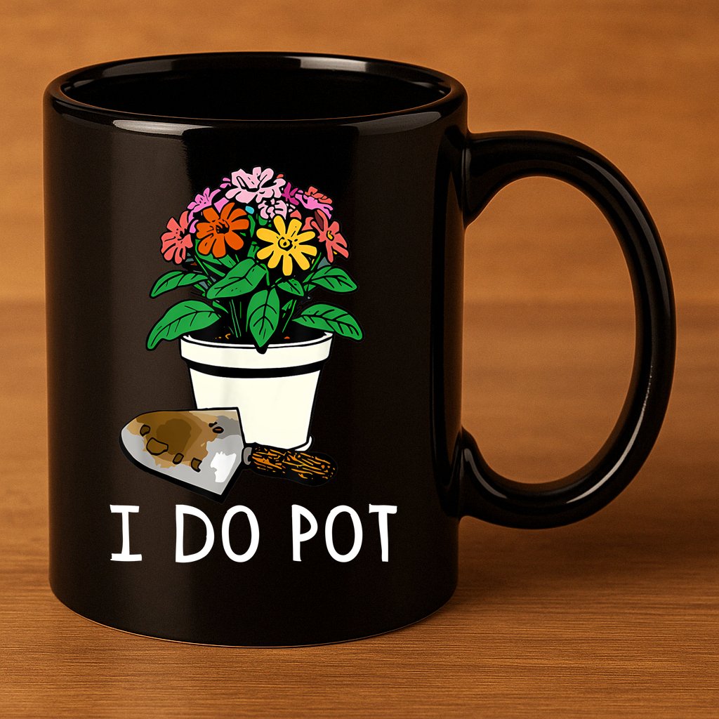 I Do Pot Flowers 11oz C Handle Ceramic Mug