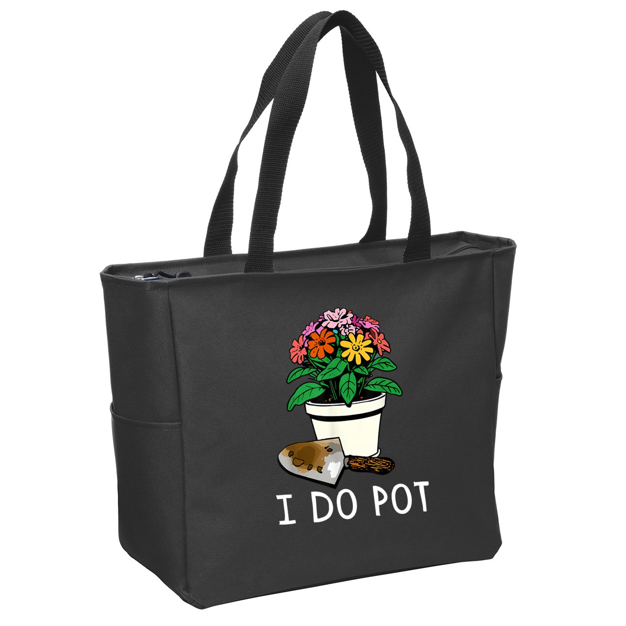 I Do Pot Flowers Zip Tote Bag