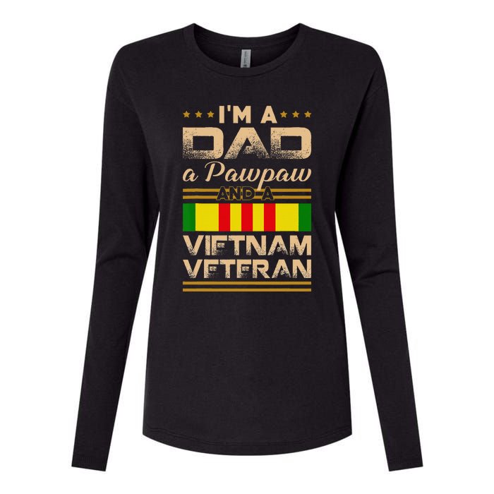 I'm Dad Pawpaw Vietnam Veteran Vintage Army Gift Womens Cotton Relaxed Long Sleeve T-Shirt