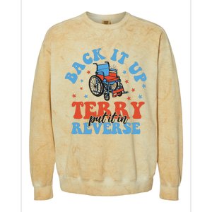 Independence Day Put It In Reverse Terry Funny 4th Of July Colorblast Crewneck Sweatshirt