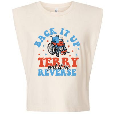 Independence Day Put It In Reverse Terry Funny 4th Of July Garment-Dyed Women's Muscle Tee
