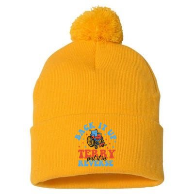 Independence Day Put It In Reverse Terry Funny 4th Of July Pom Pom 12in Knit Beanie