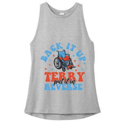 Independence Day Put It In Reverse Terry Funny 4th Of July Ladies PosiCharge Tri-Blend Wicking Tank