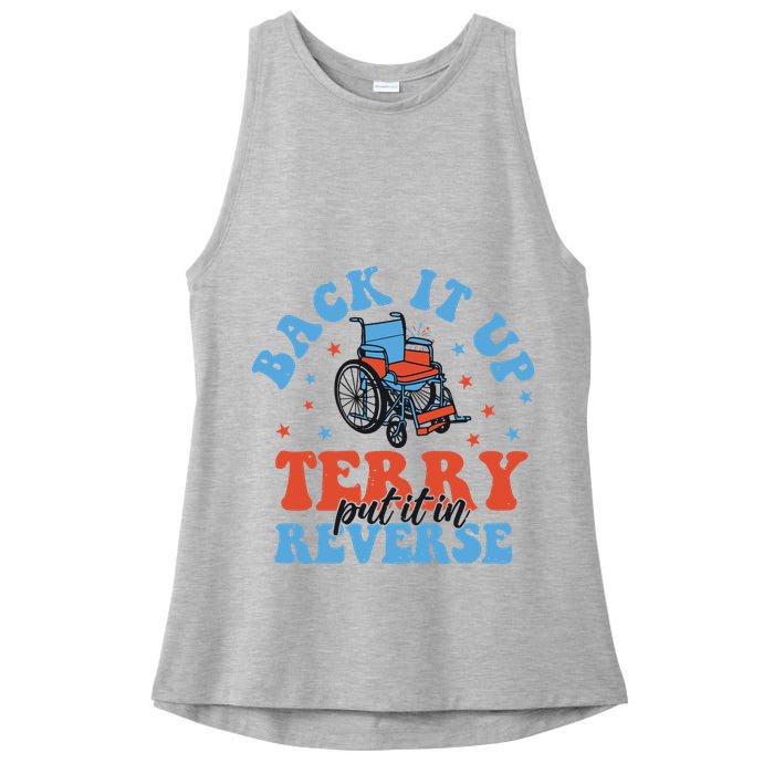 Independence Day Put It In Reverse Terry Funny 4th Of July Ladies PosiCharge Tri-Blend Wicking Tank