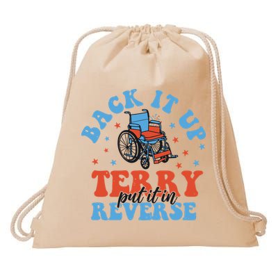 Independence Day Put It In Reverse Terry Funny 4th Of July Drawstring Bag
