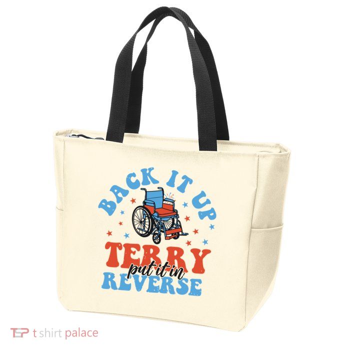 Independence Day Put It In Reverse Terry Funny 4th Of July Zip Tote Bag