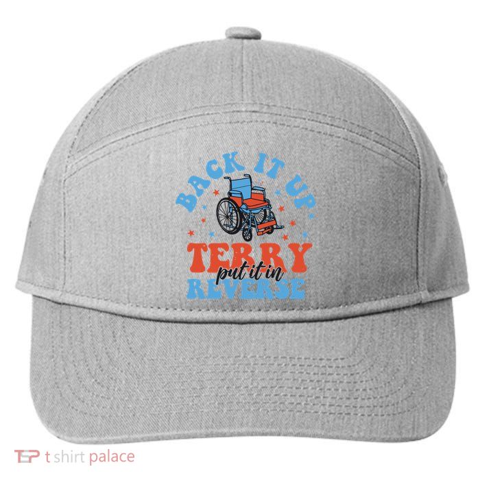 Independence Day Put It In Reverse Terry Funny 4th Of July 7-Panel Snapback Hat