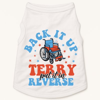Independence Day Put It In Reverse Terry Funny 4th Of July Doggie Tank