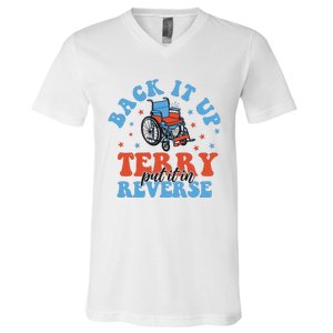 Independence Day Put It In Reverse Terry Funny 4th Of July V-Neck T-Shirt