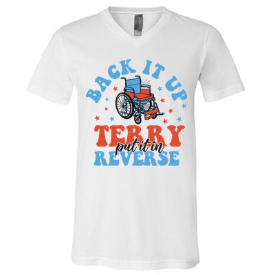 Independence Day Put It In Reverse Terry Funny 4th Of July V-Neck T-Shirt