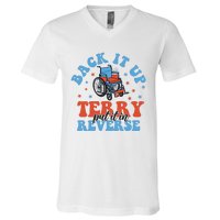 Independence Day Put It In Reverse Terry Funny 4th Of July V-Neck T-Shirt