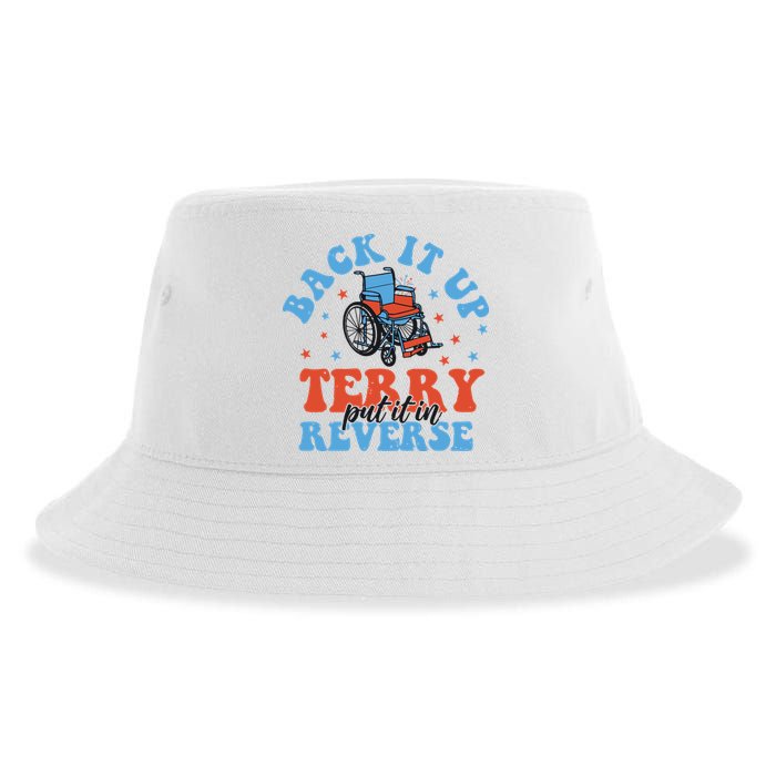 Independence Day Put It In Reverse Terry Funny 4th Of July Sustainable Bucket Hat