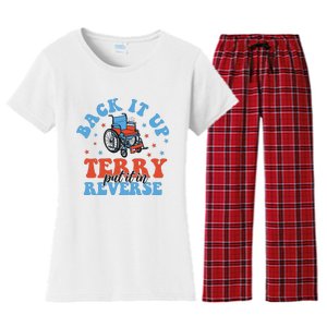 Independence Day Put It In Reverse Terry Funny 4th Of July Women's Flannel Pajama Set