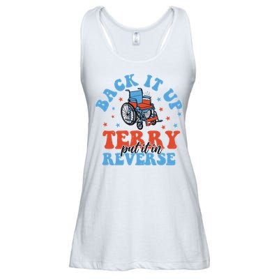 Independence Day Put It In Reverse Terry Funny 4th Of July Ladies Essential Flowy Tank