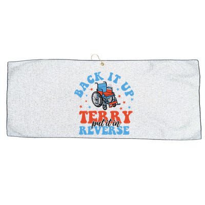 Independence Day Put It In Reverse Terry Funny 4th Of July Large Microfiber Waffle Golf Towel