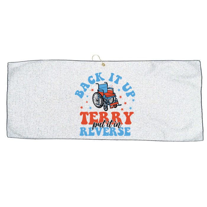Independence Day Put It In Reverse Terry Funny 4th Of July Large Microfiber Waffle Golf Towel