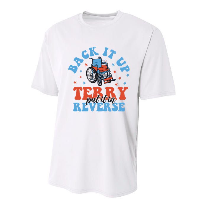 Independence Day Put It In Reverse Terry Funny 4th Of July Youth Performance Sprint T-Shirt