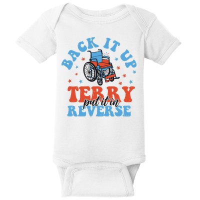 Independence Day Put It In Reverse Terry Funny 4th Of July Baby Bodysuit