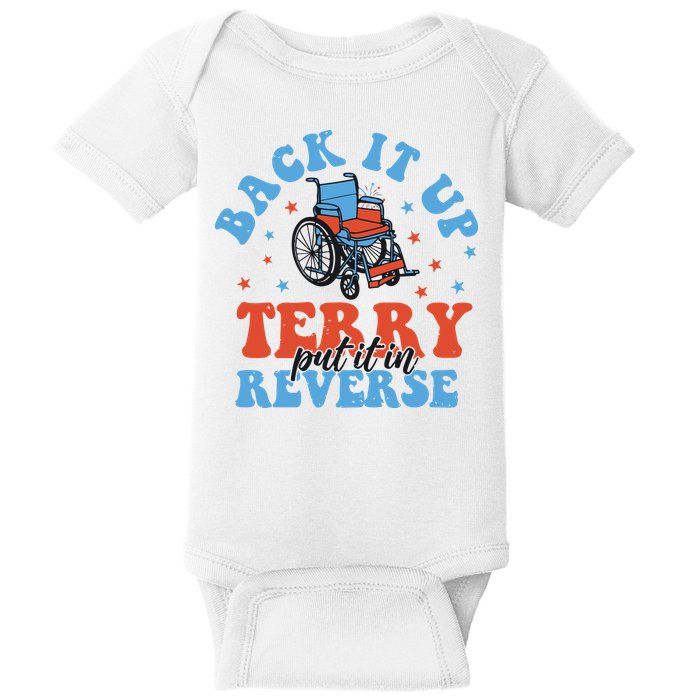 Independence Day Put It In Reverse Terry Funny 4th Of July Baby Bodysuit