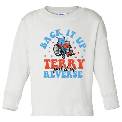 Independence Day Put It In Reverse Terry Funny 4th Of July Toddler Long Sleeve Shirt