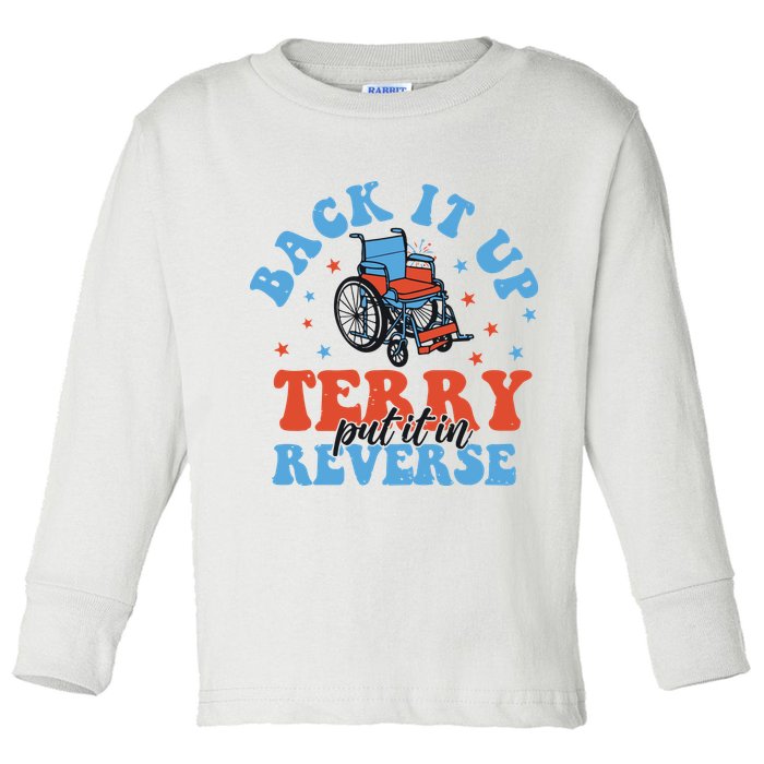 Independence Day Put It In Reverse Terry Funny 4th Of July Toddler Long Sleeve Shirt