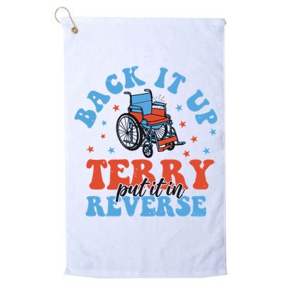 Independence Day Put It In Reverse Terry Funny 4th Of July Golf Towel