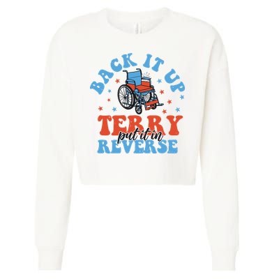 Independence Day Put It In Reverse Terry Funny 4th Of July Cropped Pullover Crew