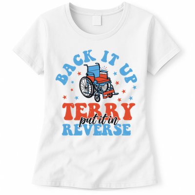 Independence Day Put It In Reverse Terry Funny 4th Of July Womens T-Shirt