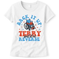 Independence Day Put It In Reverse Terry Funny 4th Of July Womens T-Shirt