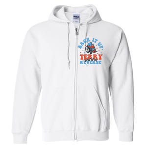 Independence Day Put It In Reverse Terry Funny 4th Of July Full Zip Hoodie