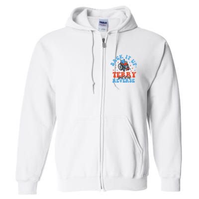 Independence Day Put It In Reverse Terry Funny 4th Of July Full Zip Hoodie