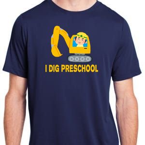 I Dig Preschool Bulldozer Adult ChromaSoft Performance T-Shirt