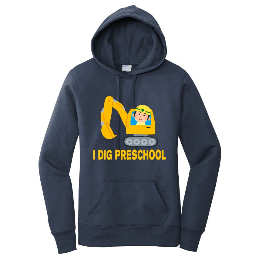 I Dig Preschool Bulldozer Women's Pullover Hoodie