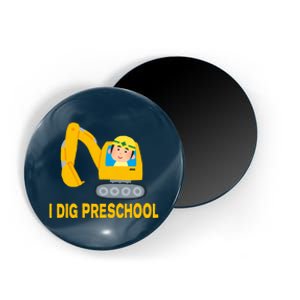 I Dig Preschool Bulldozer Magnet