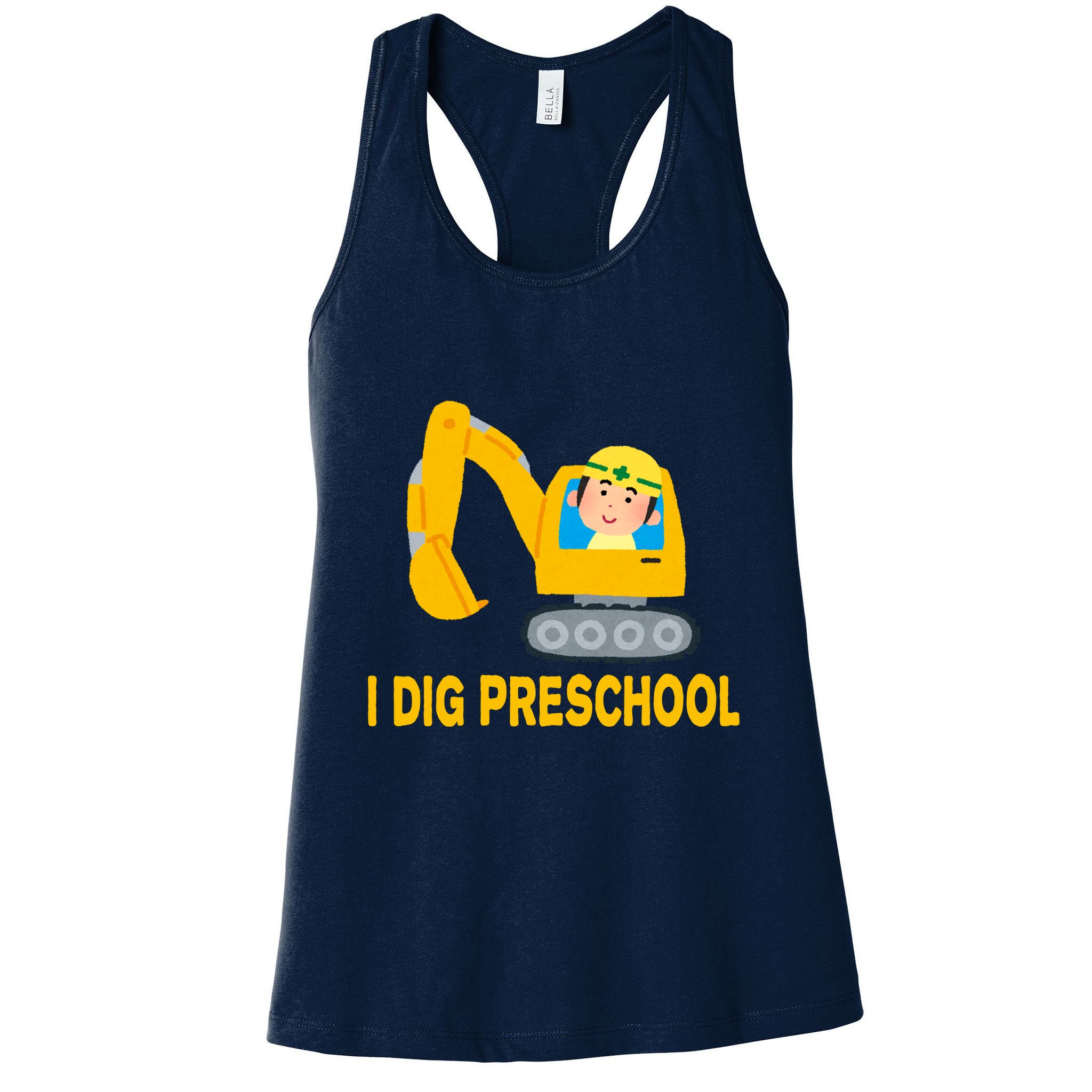 I Dig Preschool Bulldozer Womens Tank Top