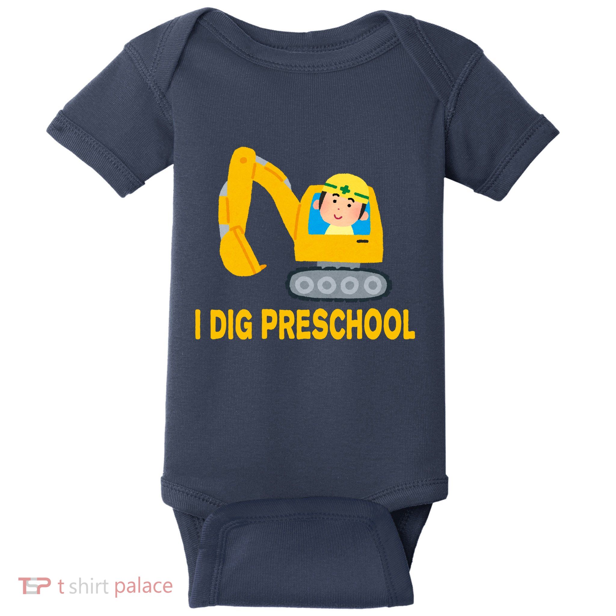 I Dig Preschool Bulldozer Baby Bodysuit