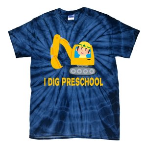 I Dig Preschool Bulldozer Tie-Dye T-Shirt