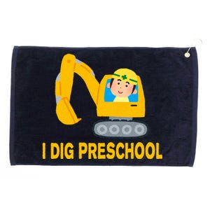 I Dig Preschool Bulldozer Grommeted Golf Towel