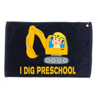 I Dig Preschool Bulldozer Grommeted Golf Towel