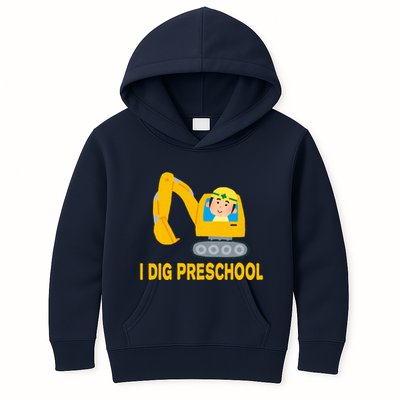 I Dig Preschool Bulldozer Kids Hoodie