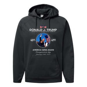 Inauguration Day President Donald Trump Won 2025 Performance Fleece Hoodie