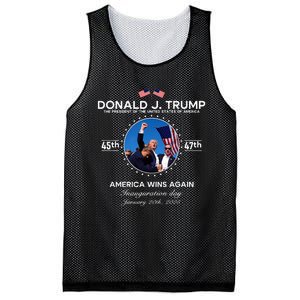 Inauguration Day President Donald Trump Won 2025 Mesh Reversible Basketball Jersey Tank