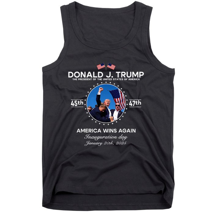 Inauguration Day President Donald Trump Won 2025 Tank Top