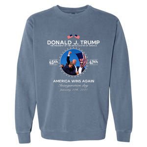 Inauguration Day President Donald Trump Won 2025 Garment-Dyed Sweatshirt