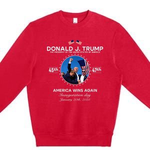 Inauguration Day President Donald Trump Won 2025 Premium Crewneck Sweatshirt